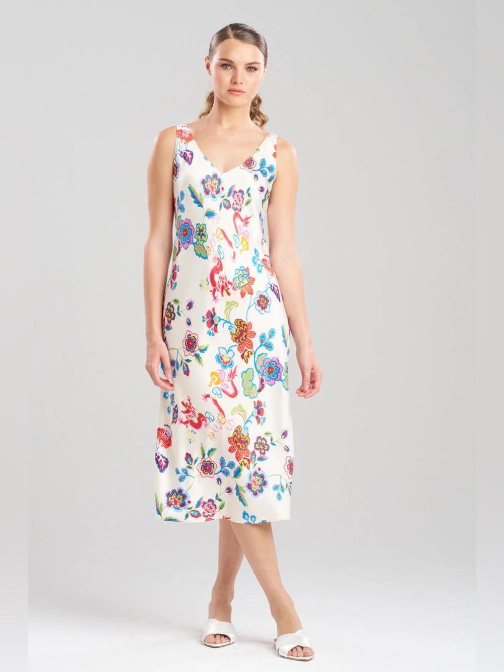 Natori Fleur Dragon Floral Gown